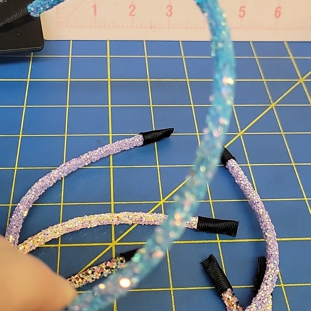 Glittery Thin Headband Set of 5 - Multicolor #7